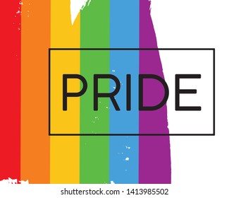 Hand Draw Lgbt Pride Flag Vector Stock Vector (Royalty Free) 1413296426