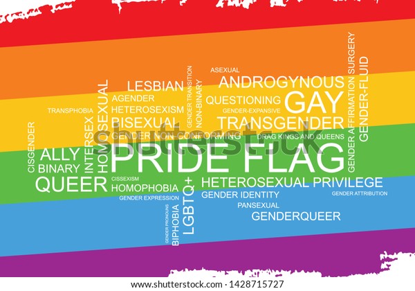 Hand Draw Lgbt Pride Flag Vector Stock Vector (Royalty Free) 1428715727 ...