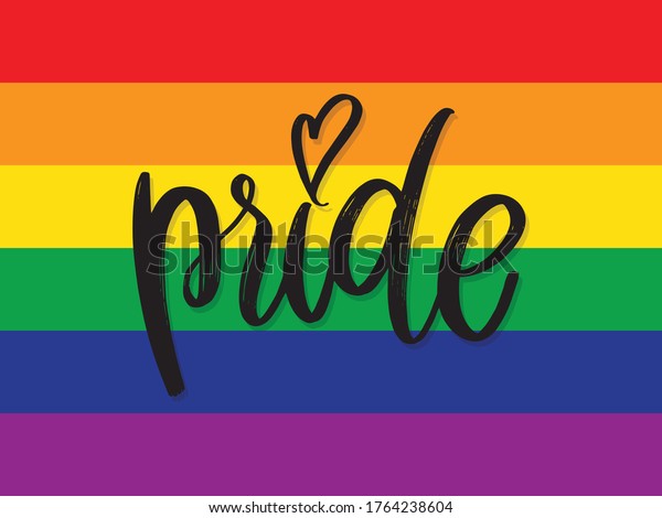 Hand Draw Lgbt Pride Hand Written Stock Vector (royalty Free 