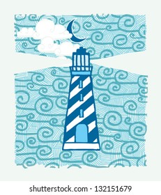 Hand Draw lighthouse