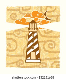 Hand Draw lighthouse