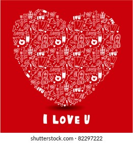 hand draw love card