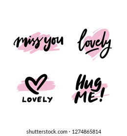 Hand draw Love Greeting Text vector illustration