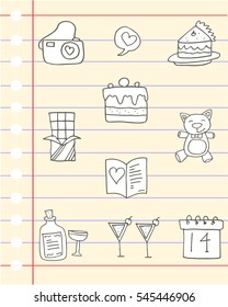Hand draw love theme collection