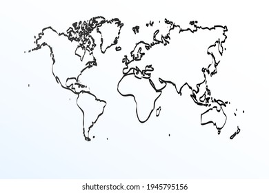 世界地図 手書き のイラスト素材 画像 ベクター画像 Shutterstock