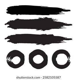 hand draw marker pen strokes brush set scribble lines brush strokes vector illustration