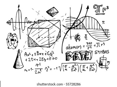 hand draw math symbols