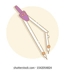 Hand draw of measuring device isolated with doodle design illustration