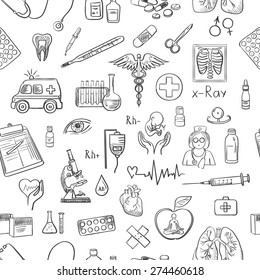 hand draw medicine pattern, excellent vector illustration, EPS 10