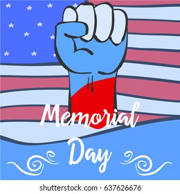 Hand draw memorial day collection style
