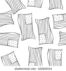 Hand draw memorial day doodles