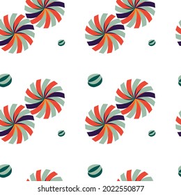 hand draw minimal flower colorful pattern vector