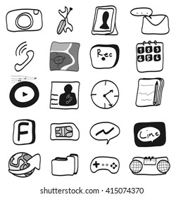 hand draw mobile icon