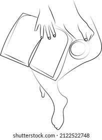 dibujo manual abstracto moderno minimo línea de dibujo manual icono de dibujo vector contorno doodle de una línea icono taza