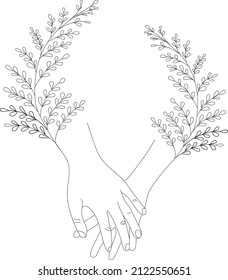 hand draw modern abstract minimal hand drawing line art icon vector outline doodle one line icon model