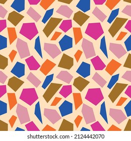 Hand draw mosaic seamless pattern design element for wrapping papers textile.