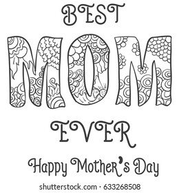 Hand draw mother day vector art
