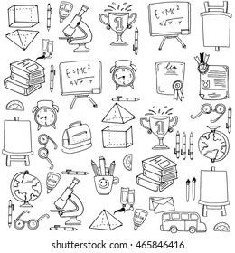 Hand draw object education doodles vector art