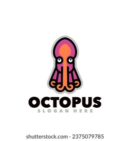 Hand draw octopus simple mascot logo