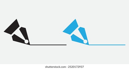hand draw one line writing Fountain pen nib pen icon vector. Fountain pen nib pen on white background.