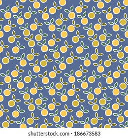 Hand draw oranges seamless background 