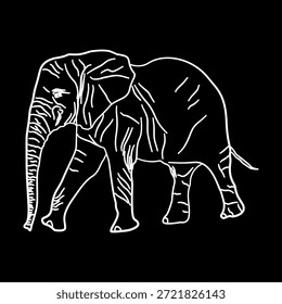 Handgezeichnete Umrisselemente isolieren schwarz-weiße Vektorgrafik-Design .
