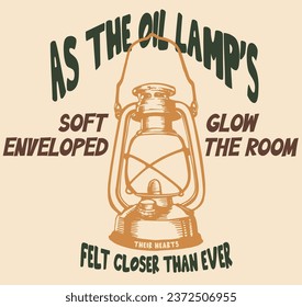 Hand draw outline old oil lamp. Vintage lamp. Retro accessories
