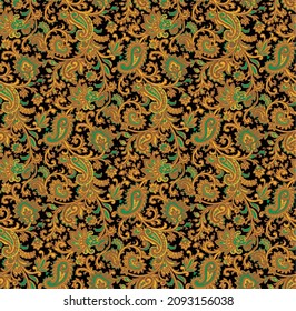 A hand draw paisley pattern vector , texture ,paisley background, pattern. for brand style textiles or decoration sheet, paisley in black background ,paisley wallpaper design , marriage card pattern ,