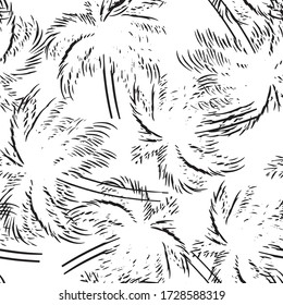 hand draw palm tree design seamless pattern