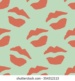 Hand draw pattern lipstick kiss