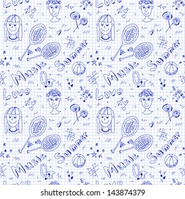 hand draw pattern of school theme