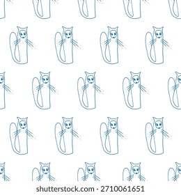 Desenho de mão padrão sem costura Doodle Elemento Ilustração bonito 