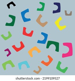 hand draw pattern of various shapes. Hand drawn abstract contemporary. Modern trendy vector illustration for fabric, wrapping, textile, wallpaper, clothing, surface texture, prints.
