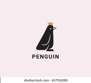 Hand draw Peguin vector logo