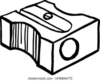 Hand Draw Pencil Sharpener Sketch Black Stock Vector (Royalty Free ...