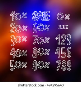 Hand draw percentages and figures to create Discount.