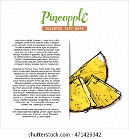 Hand draw of Pineapple. Vector illustration.