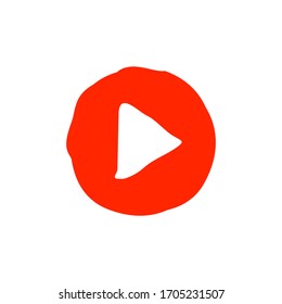 hand draw play button icon