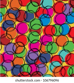 Hand Draw Pop Art Circle Seamless