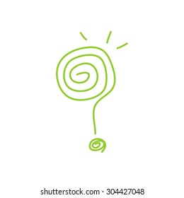 Hand draw Question mark on White background
