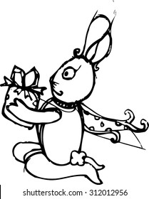 hand draw of the rabbit design
