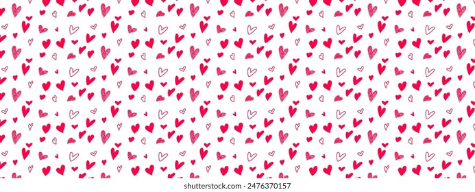 hand draw red heart background