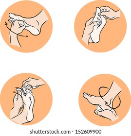 Hand draw Reflexology 