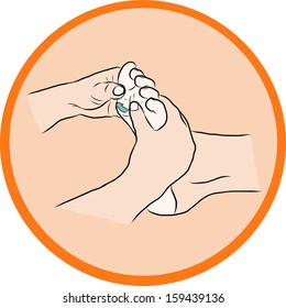 Hand draw Reflexology