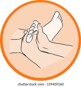 Hand draw Reflexology