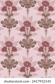 fondo de patrón sin soldadura de flor de tracción manual