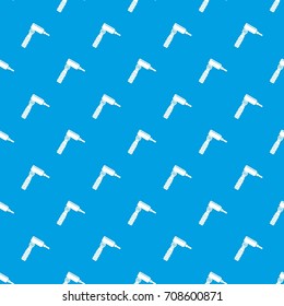 Hand draw rotary tattoo machine pattern repeat seamless in blue color for any design. Vector geometric illustration