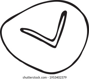 Hand draw rune, occult symbol. Digital symbol. Contour, Outline silhouette witch