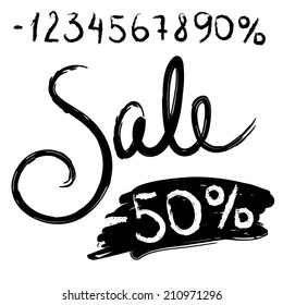Hand draw sale elements. 