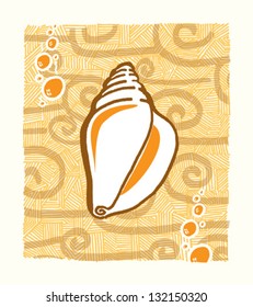 Hand Draw Sea Shell